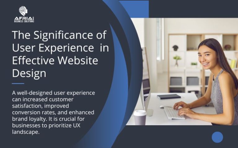 The Significance of User Experience  in Effective Website Design