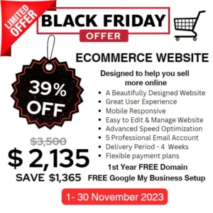 ecommerce website package best black friday sale deals website design